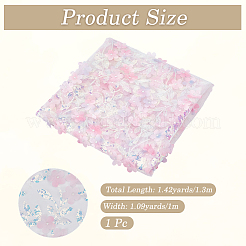 3D Blumen Polyester Pailletten Stoff&nbsp;AJEW-WH20006-162A