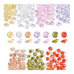 420 Stück 7 Farben Zirkonia-Cabochons&nbsp;ZIRC-PH0001-53