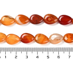Fili di perline agata rosso naturale&nbsp;G-K357-A09-01