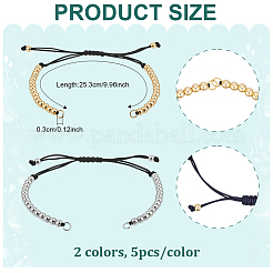 10 Stück 2 Farben Nylonfaden Schnur geflochten Perlen Armband machen&nbsp;MAK-ME0001-08