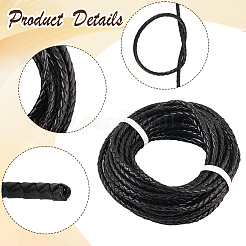Cordon en cuir tressé de 5 mètre&nbsp;WL-CL0001-02A