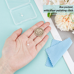 2 pieza de 925 dijes de rhinestone de plata esterlina&nbsp;STER-BC0003-09