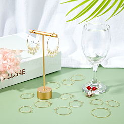 30 Stück 3 Stil Messing Weinglas Charms Ringe&nbsp;KK-PH0002-72