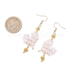 Boucles d'oreilles avec pendentif en verre&nbsp;EJEW-MZ00688-01
