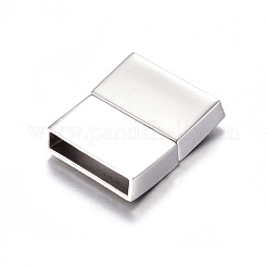 Fermoirs magnétiques en acier inoxydable 304 résistant au ternissement avec emembouts collées&nbsp;X-STAS-I011-15