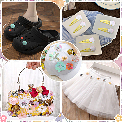 DIY-Blume aus ABS-Kunststoff und Strassen zum Basteln&nbsp;DIY-WH0899-14