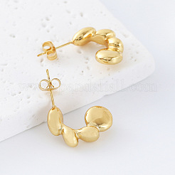 Pendientes de acero inoxidable 304 en forma de C para mujer&nbsp;ZI4209