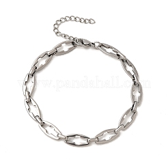 Bracelets à chaîne creuse en acier inoxydable 304 pour femmes&nbsp;BJEW-JB12294-01