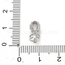 925 Sterlingsilber-Anhänger mit Blumenanhänger und klaren Zirkonia-Anhängern&nbsp;STER-P068-01P