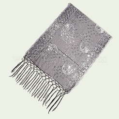 Abnehmbarer Schal aus Polyester mit Pfauenpailletten&nbsp;AJEW-WH20072-41B
