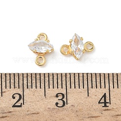 Verbindungsanhänger mit durchsichtigem Zirkonia-Pavé aus Messing&nbsp;KK-Z136-54B-G