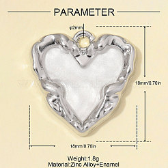 Aleación de zinc con colgantes de esmalte blanco&nbsp;AL-OY001-37P