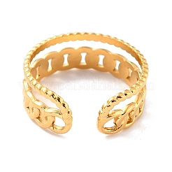 Ionenplattierung (IP) 304 Edelstahl-Fingerringe&nbsp;X-RJEW-L102-34G