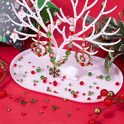 Perles de verre électrolytiques à thème de Noël&nbsp;EGLA-SC0001-35