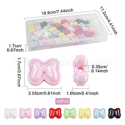 40pcs perles acryliques opaques de placage uv&nbsp;OACR-FS0002-28