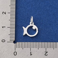 925 dije de pez hueco de plata esterlina&nbsp;STER-D304-01S