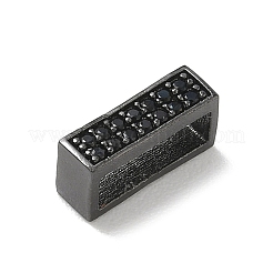 Schiebeanhänger aus Messing mit Mikropavé-Fassung und schwarzen Zirkonia&nbsp;KK-A300-12B