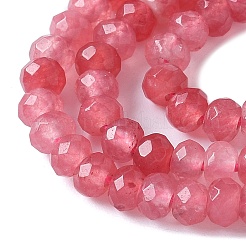 Gefärbte natürliche Malaysia Jade Rondelle Perlen&nbsp;G-E316-2x4mm-62