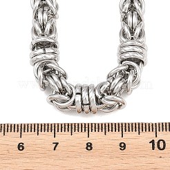 9 mm lange byzantinische Ketten aus Edelstahl 304 für Herren&nbsp;SA-T001-02AS