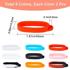 Ciondolo in silicone 18 pz 9 colori&nbsp;SIL-GF0001-21