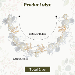 Blumen-Haarbänder aus Legierung&nbsp;OHAR-WH20009-02B