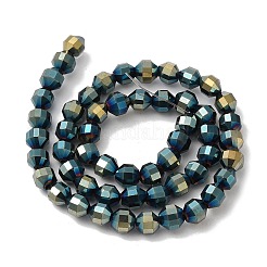 Brins de perles d'hématite non magnétiques synthétiques galvanisées&nbsp;G-I364-L01-07