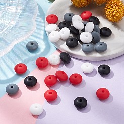 20 Stück 4 Farben Lebensmittelqualität umweltfreundliche Silikon-Fokalperlen&nbsp;SIL-YW0001-12B