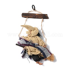 Halloween fliegende Hexenstoff-Hängedekorationen&nbsp;HJEW-K039-01A