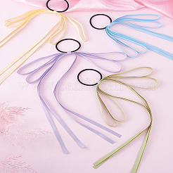 4 Stück elastisches Haar-Accessoire aus Stoff in 4 Farben&nbsp;OHAR-LP0001-02