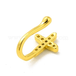 Klarer Zirkonia-Kreuzclip an Nasenringen&nbsp;LS-AJEW-F059-03G