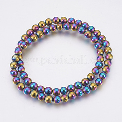 Electroplate non magnetici ematite sintetico fili di perline&nbsp;G-F585-C02-6mm