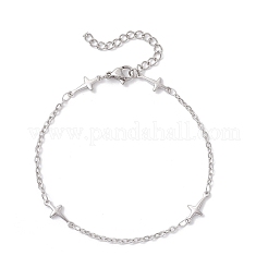 Bracelets à maillons croisés en acier inoxydable 304 pour femmes&nbsp;BJEW-JB12360-01