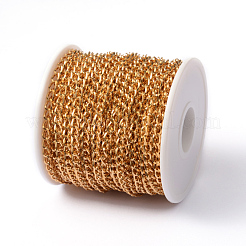 Placcatura ionica (ip) catene a maglie ritorte in acciaio inossidabile 304&nbsp;CHS-L014-01G