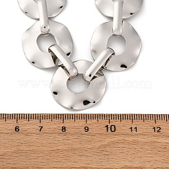 Collane a maglie rotonde piatte in ferro e lega per le donne&nbsp;NJEW-U046-04P