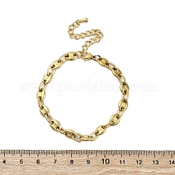 Bracelets en chaîne en acier inoxydable 304 en forme de grain de café pour hommes et femmes&nbsp;BJEW-G725-06G