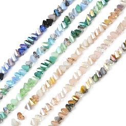 3 brins 3 brins de perles de verre électrolytique de couleurs&nbsp;EGLA-YW0005-06B