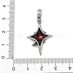 Pendentif étoile en acier inoxydable chirurgical 316 avec zircone cubique&nbsp;STAS-Z165-16AS-B02