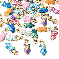 32pcs 8 pendentifs en alliage de couleurs&nbsp;ENAM-TA0003-95