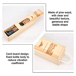 Boîte à vin rouge en bois&nbsp;OBOX-WH0008-08