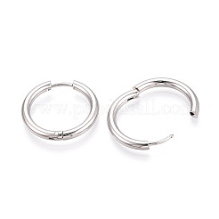 Pendientes de aro de acero inoxidable 304&nbsp;EJEW-T048-24C-P