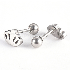 Anlaufgeschützte 201 Edelstahl Barbell Knorpel Ohrringe&nbsp;EJEW-R147-05