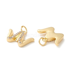 Colgantes de circonio cúbico transparente micro pavé de latón ecológico chapado en rack&nbsp;KK-D072-01G-W-NR