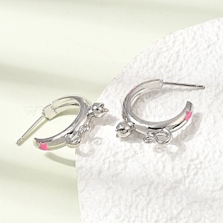 Boucles d'oreille en laiton émaillé&nbsp;KK-CBA8324-23P-02