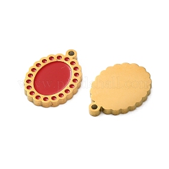 Ionenplattierung (IP) 304 Edelstahl rote Emaille Charms&nbsp;STAS-M102-65G