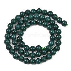 Gefärbt natürlichen weißen Jade Perlen Stränge&nbsp;GG-CBAD029-A06-6mm