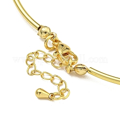 Gestellplattierung Messing bunte Zirkonia Gliederkette Halsketten für Frauen&nbsp;NJEW-C059-06G
