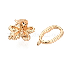 Messing Micro Pave klare Zirkonia Falte über Verschlüsse&nbsp;KK-N288-10G