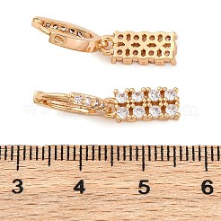 Messing Micro Pave klar Kubisch Zirkonia Hebelohrringe&nbsp;EJEW-K300-48G