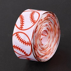 Rubans de polyester de transfert de chaleur de modèle de baseball&nbsp;OCOR-WH0066-65D