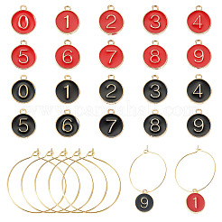 2 Set Emaille-Anhänger aus Legierung&nbsp;ENAM-TA0002-80